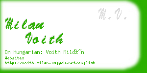 milan voith business card